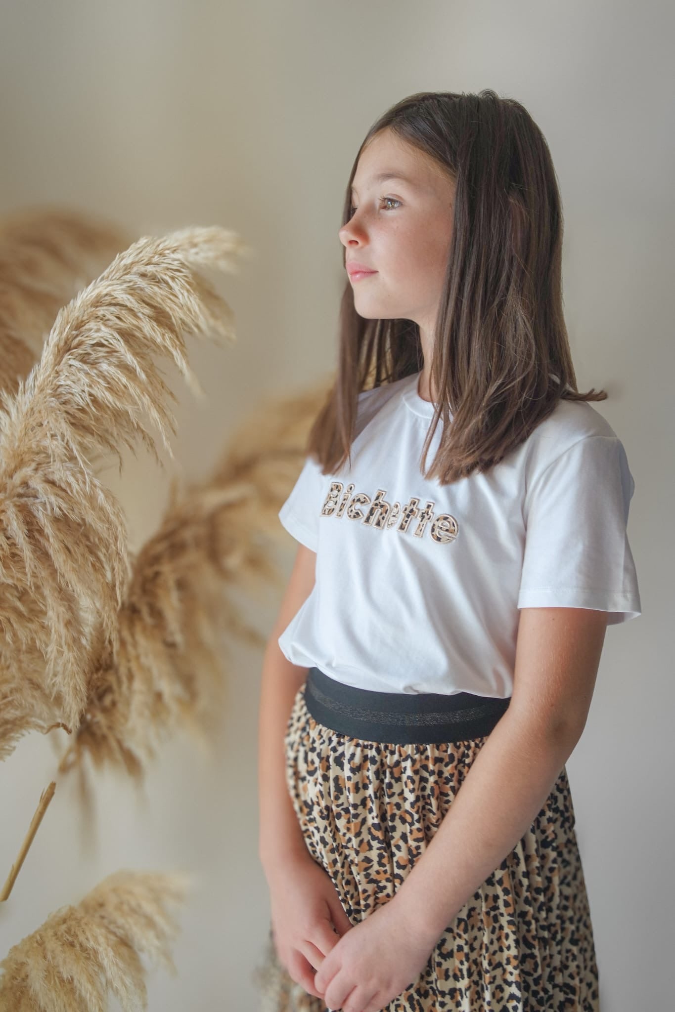 T-shirt Ambre - Enfant avec Imprimé "Bichette" Léopard