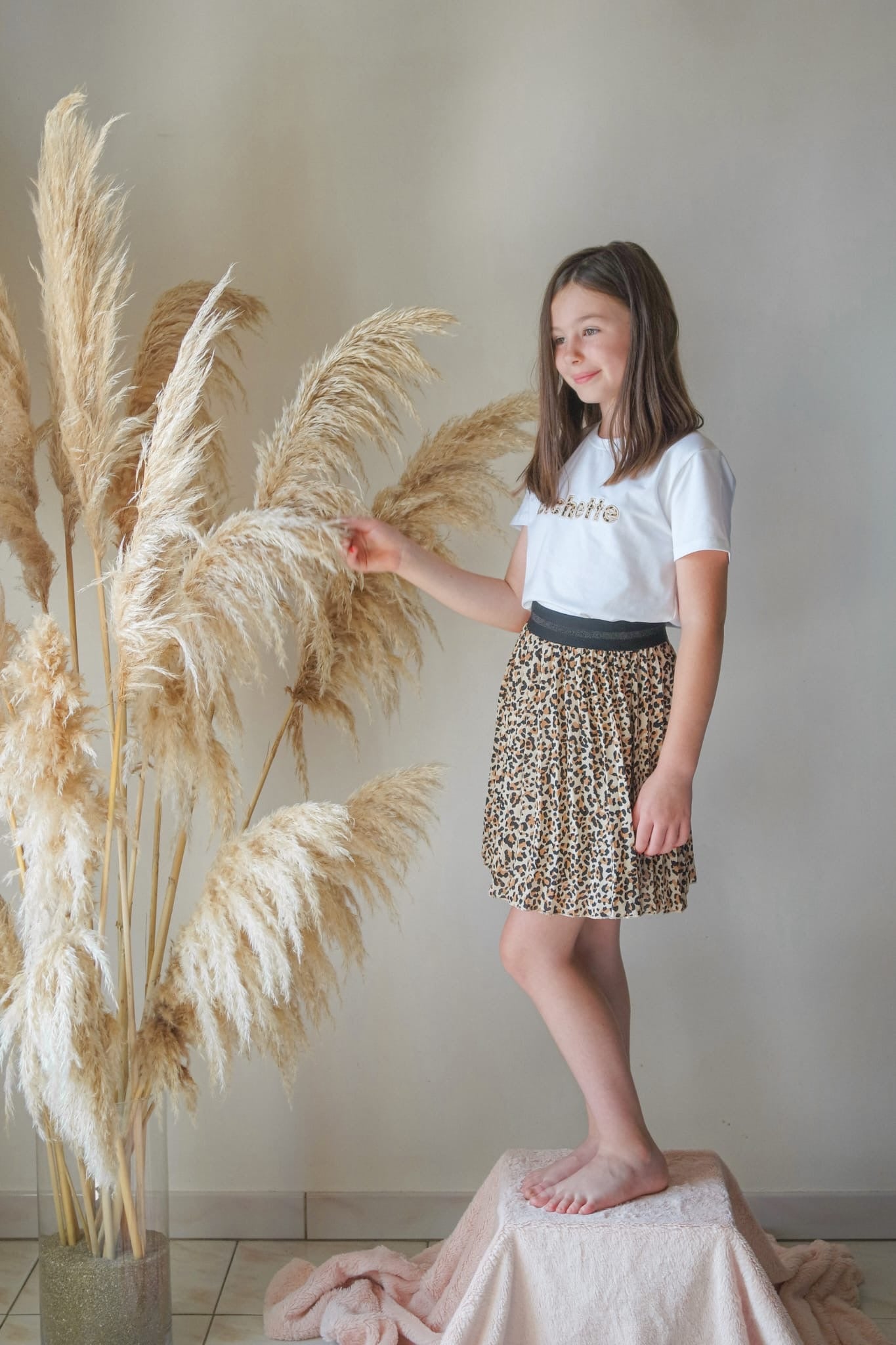 T-shirt Ambre - Enfant avec Imprimé "Bichette" Léopard